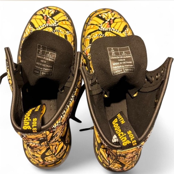 Dr. Martens 1460 Butterfly Print Suede Lace-Up Boots Combat NEW, Retro Fairycore - Picture 2 of 8